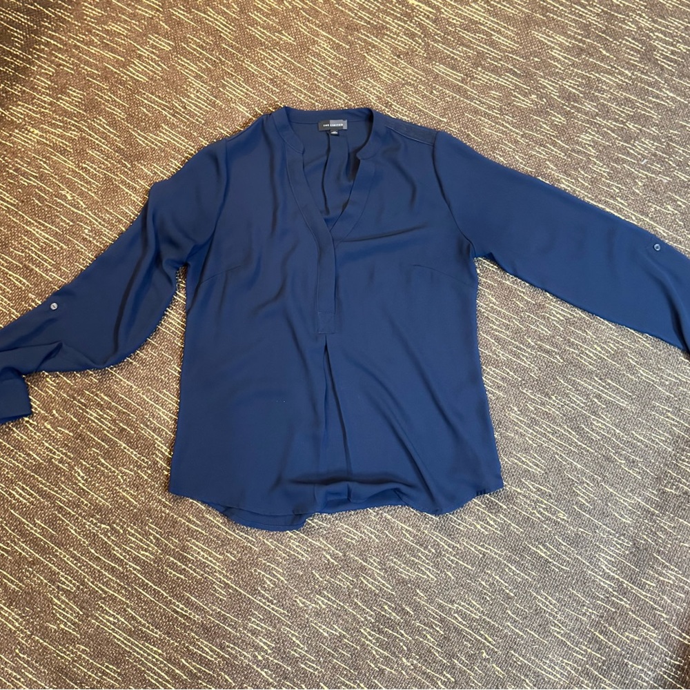 Gorgeous, silky The Limited Deep Blue Top